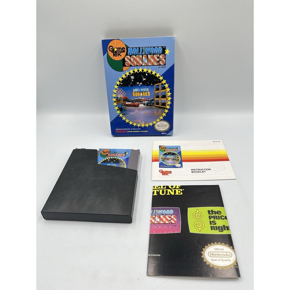 Hollywood Squares NES Game w/ Box and Manual - Tested